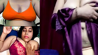 Ibu Tiri India Berpayudara Besar Menggoda Dengan Puting Keras Dan Saree