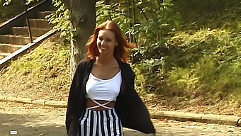 Redhead Teen Enjoys Outdoor Masturbation And Fisting With A Happy Ending