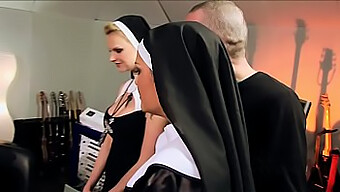 Catholic Nuns Engage In A Sinful Group Sex Session In Vatican-Themed Setting