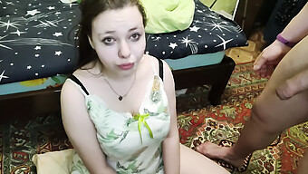 Russian Teen Swallows A Lot Of Cum In This Video