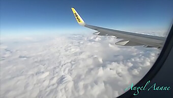 Amateur Teen Caught Giving A Hot Air Flight Blowjob