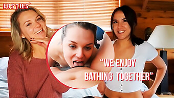 German And American Lesbians Indulge In Steamy Shower Session