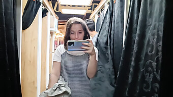 Sex In Public: Blowjob And Cumshot In Clothing Store