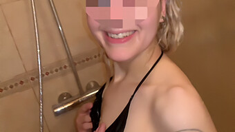 Italian 19-Year-Old Gets Spanked And Deepthroated In The Shower