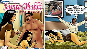 Kirtus Indischer Cartoon: Savita Bhabhi Auf Frischer Tat Erwischt