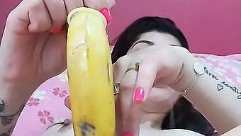 Big Ass Latina Gets Her Pussy And Clit Fucked With A Banana