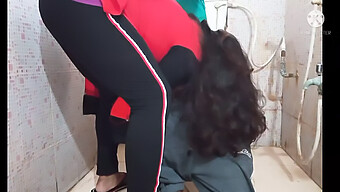 Bhabhi Caught Masturbating And Riding In Bathroom