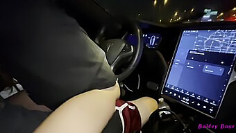 Skinny Teen Bailey Base Gets Her Ass Pounded In A Tesla