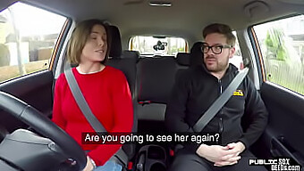 Young British Teacher Gets Creampied On The Backseat