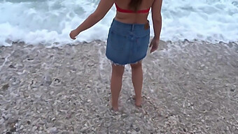 Pissing On A Big Ass On The Beach